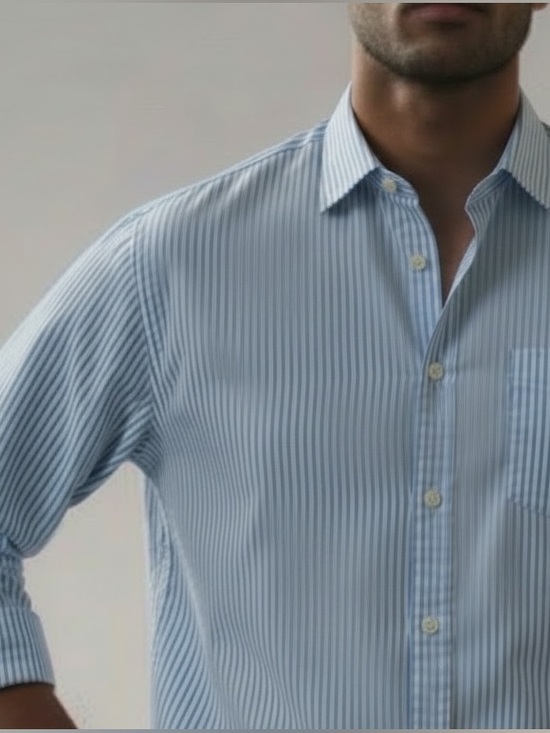 J. Crew Other - J.Crew Signature Style Blue/White Candy-Striped Button-Down -Size Large/Slim